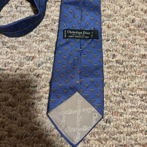 Dior Christian Dior Designer Blue 100% Silk Tie - Picture 1 of 4